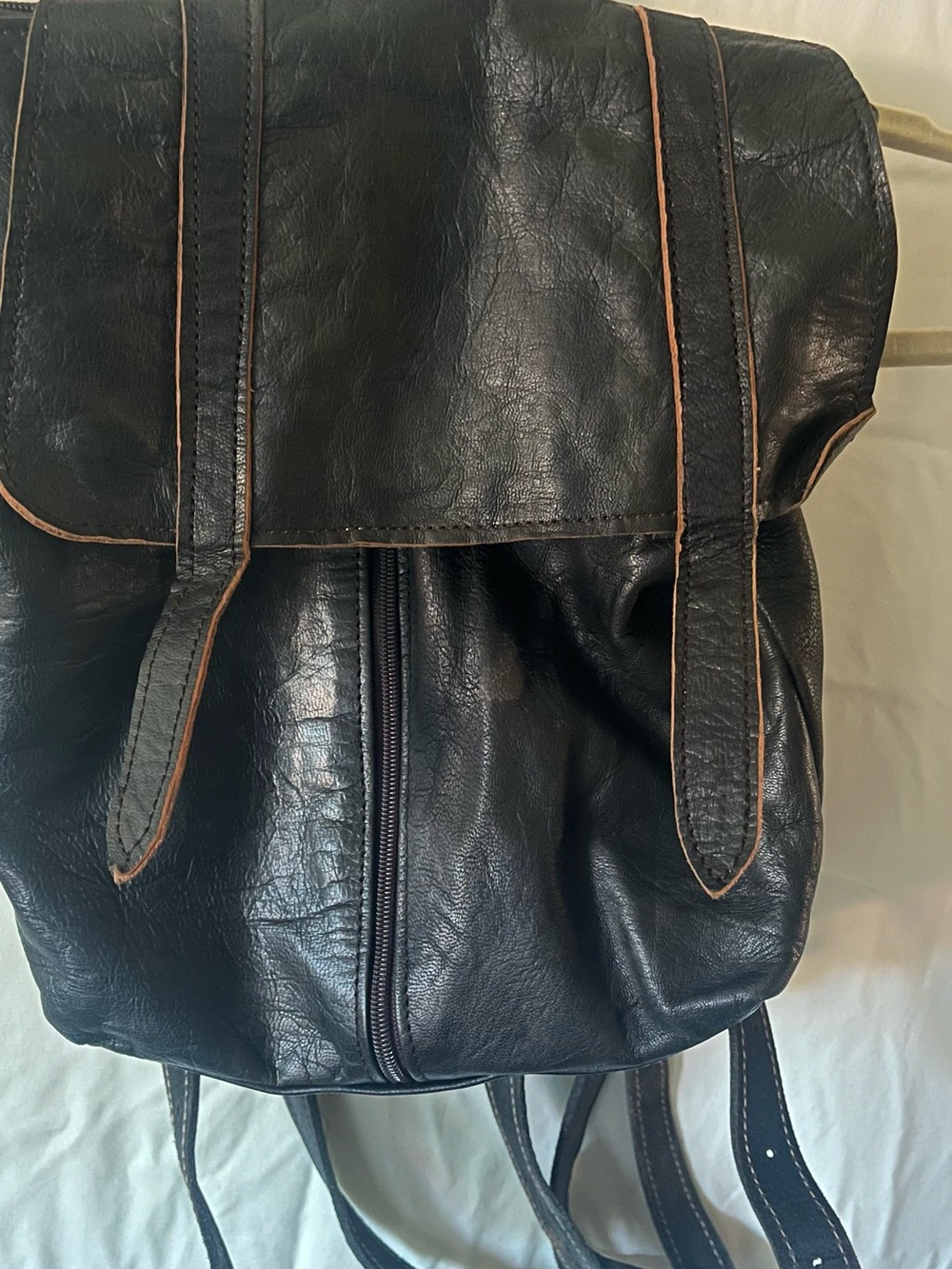 Black Leather Backpack from Spain